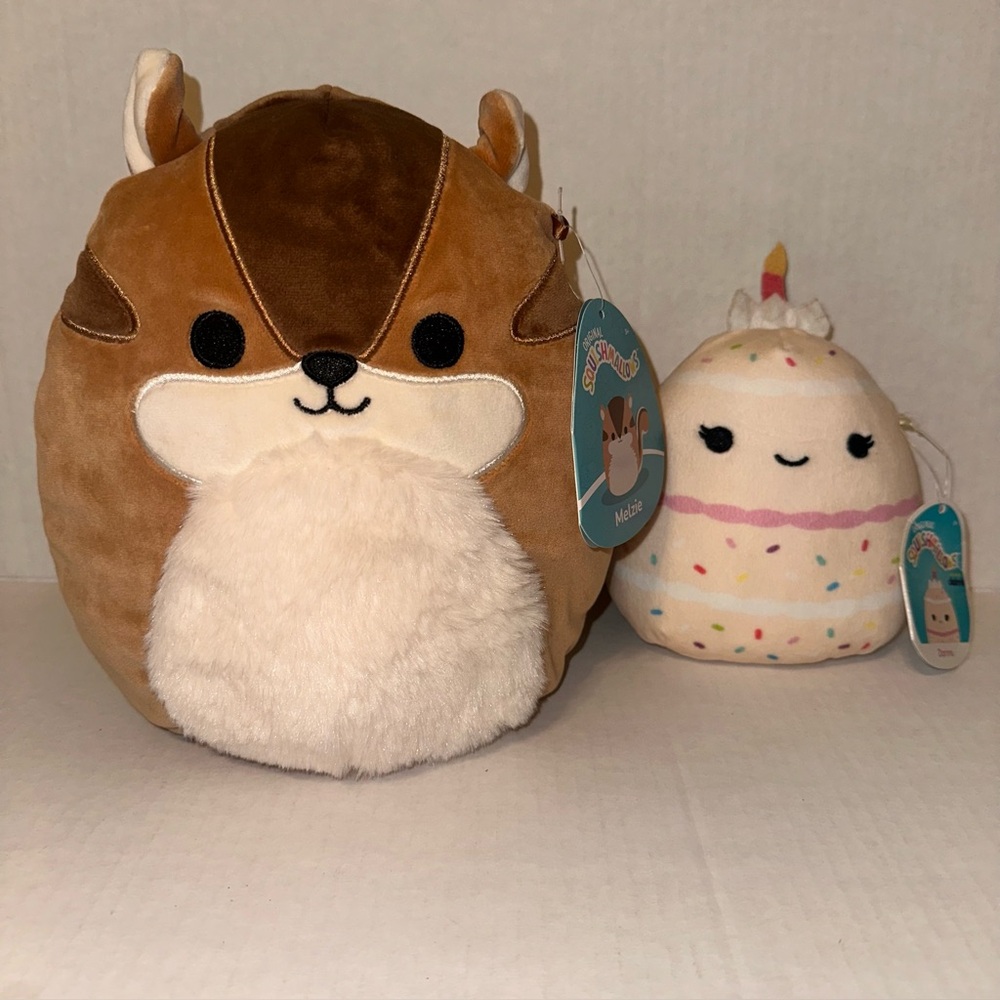 Squishmallow Melzie Plush 8” Brown Chipmunk Fluffy Belly New NWT Dorina Bday